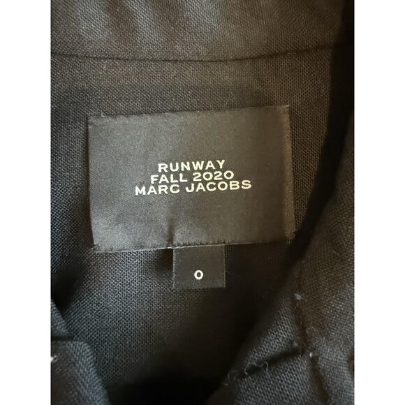 Marc Jacobs Shirt Womens 0 Black Runway Fall 2020 Button Front Long Sleeve Top - Picture 2 of 4